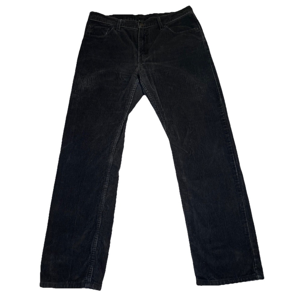 Levi's Men's Black Corduroy Straight Leg Pants Size 33x30 Grunge Rock Punk Goth